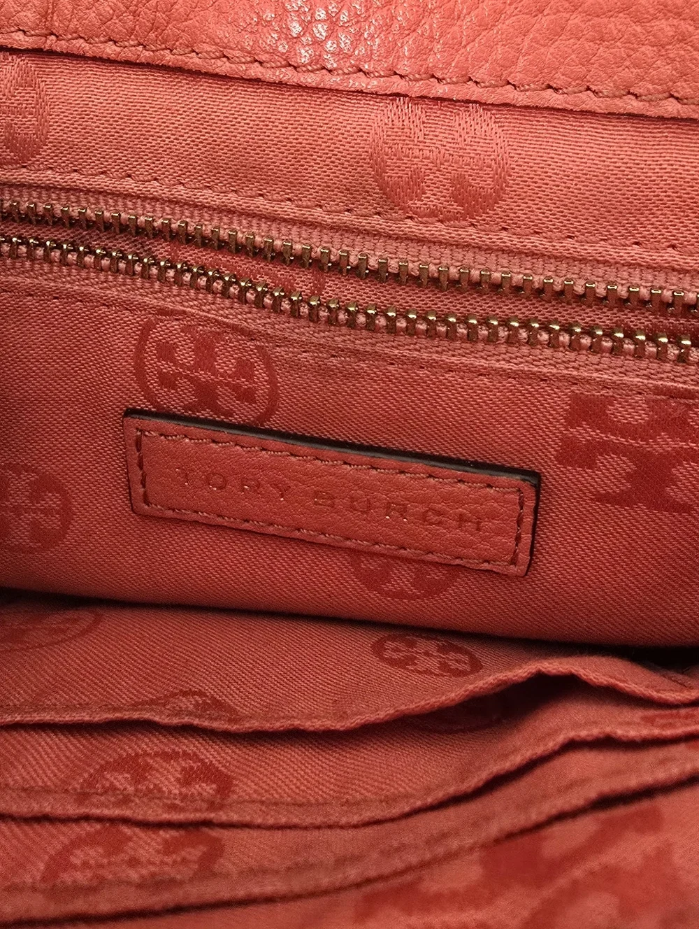 TORY BURCH Dégradé Mercer Adjustable Shoulder Bag Gradient Pink Red Gold Chain